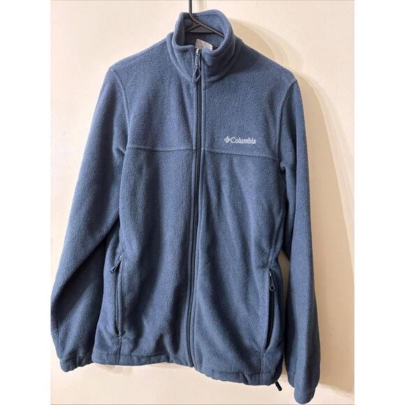 Columbia Jackets & Blazers - Columbia Fleece Jacket Womens Sz  S Teal Green Full Zip Pockets Outdoors Hiking
